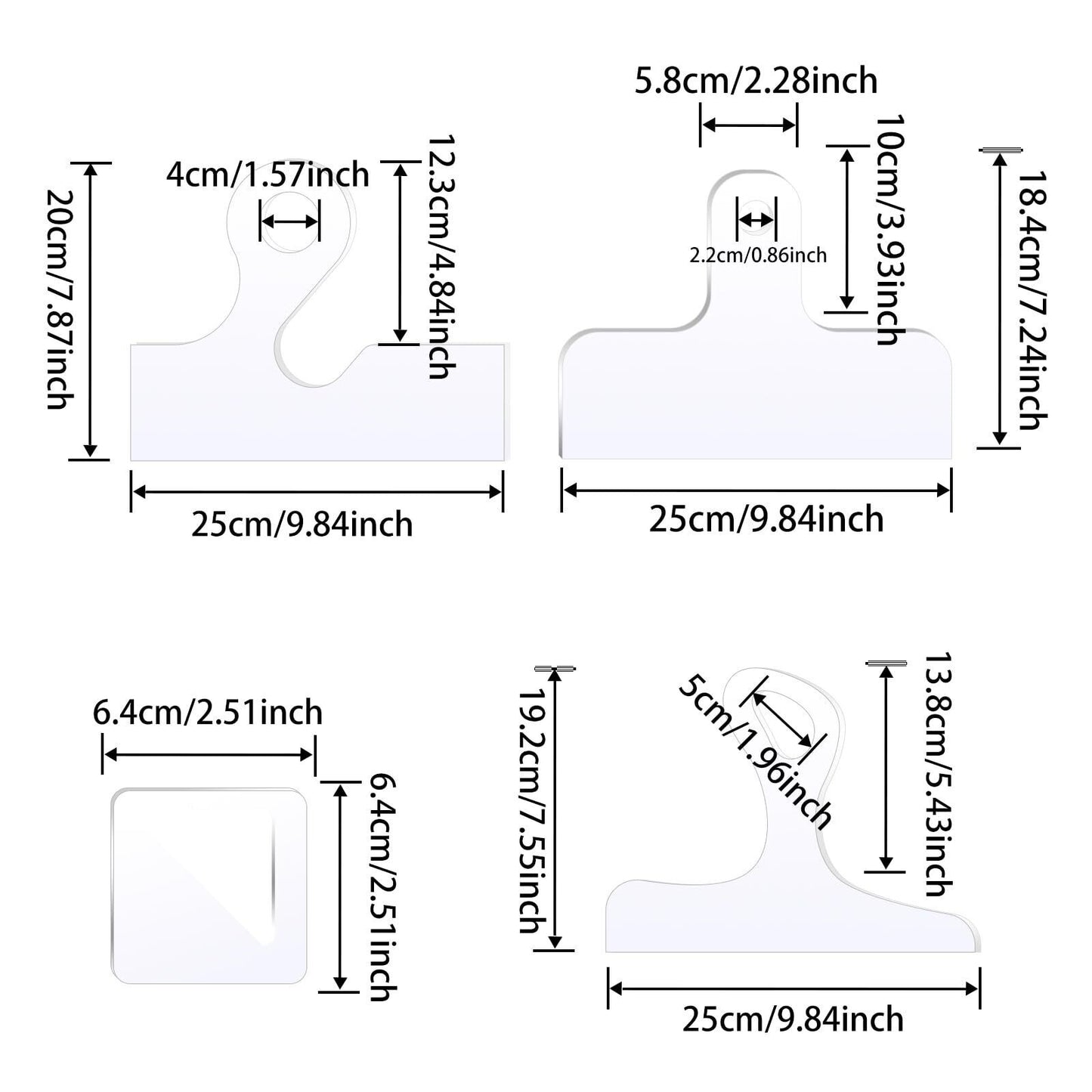 4Pk Router Templates Charcuterie Board Handle Templates for Kitchen Woodworking